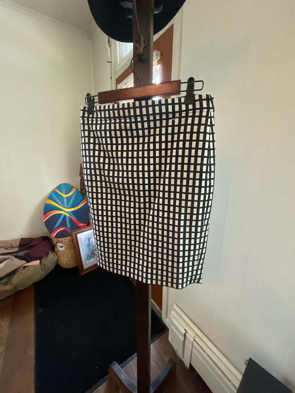 NWOT J.Crew The Pencil Skirt in Black and White Grid Check